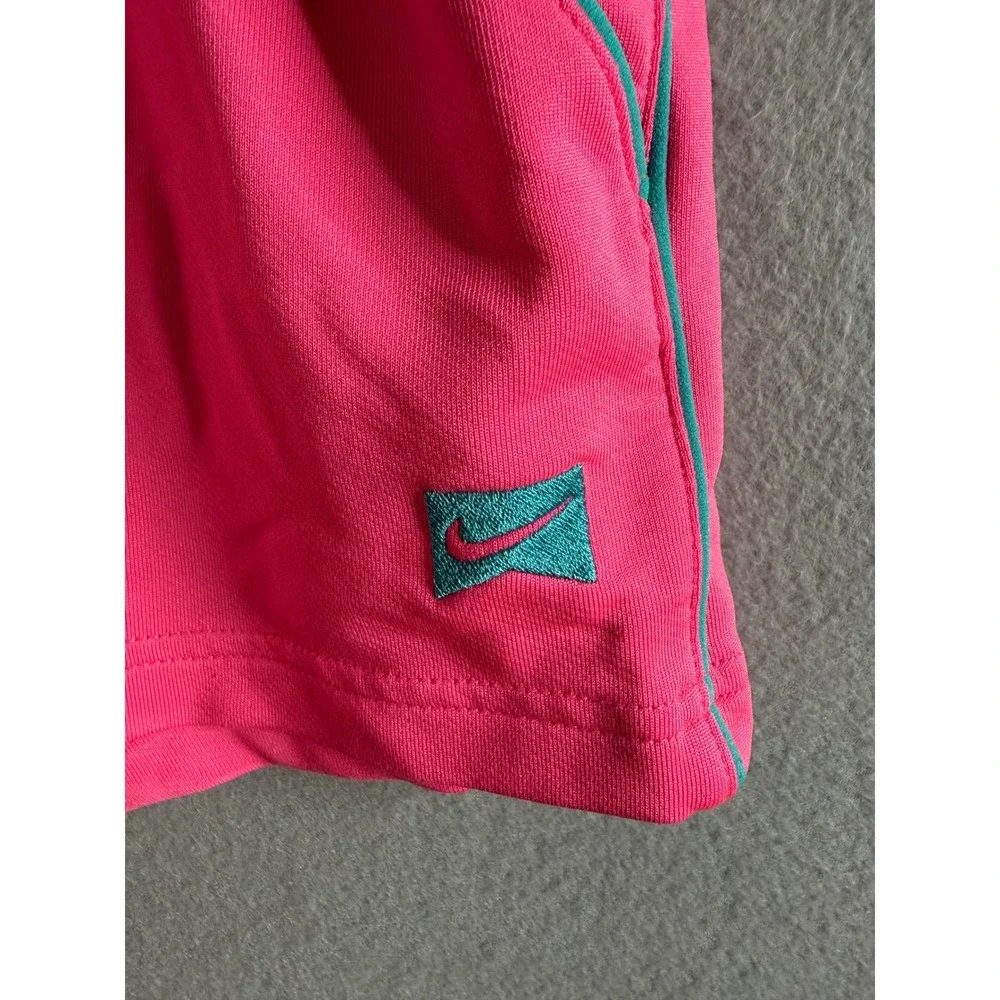 Nike Athletic Shorts Girls Medium Hot Pink Teal Trim Activewear Running‎ Shorts